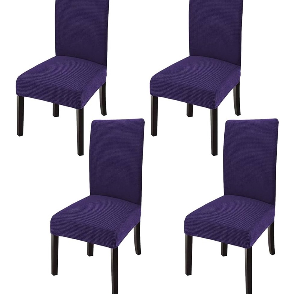 Rich Purple Stretch Dining Chair Slipcovers